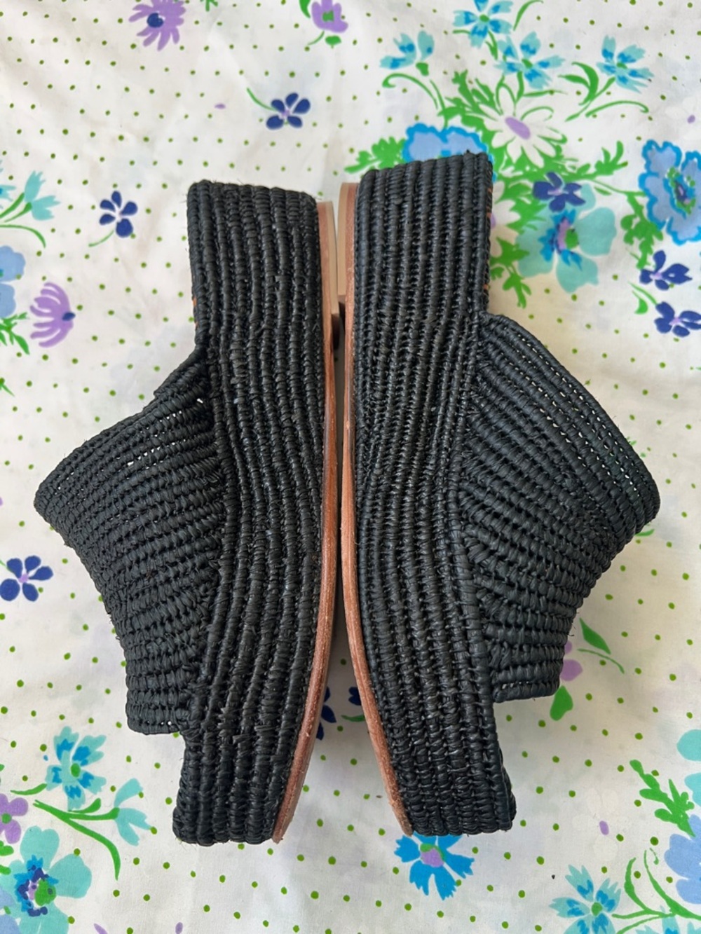 Carrie Forbes Karim Raffia Woven Espadrille Wedges - 38/7 (?) - Picture 7 of 16